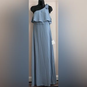 Lulus Sage One Shoulder Maxi Dress. Size L